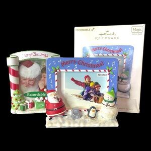 Hallmark Christmas Recordable Frames North Pole Karaoke & Sittin On Santa's Lap